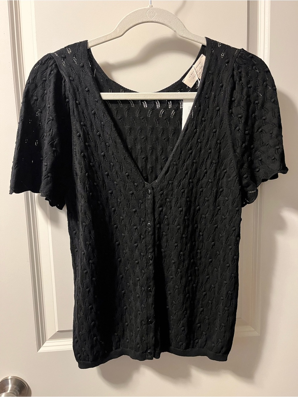 Sezane Jeanne short-sleeved cardigan